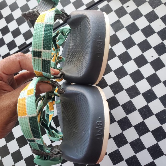 Chaco Aqua and Orange Zx2 Classic Womens Sandals Sz 8 Katydid Comfort Sandal - Picture 8 of 9